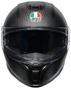 AGV Helmets AGV Sportmodular Carbon Refractive Helmet -Moto Parts Store agv sport modular carbon refractive helmet black silver 3