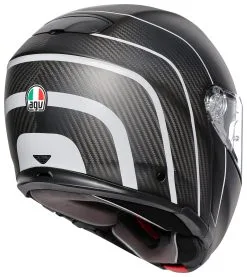 AGV Helmets AGV Sportmodular Carbon Refractive Helmet -Moto Parts Store agv sport modular carbon refractive helmet black silver 4