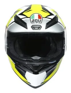 AGV Helmets AGV K1 Mir 2018 Helmet -Moto Parts Store agvk1 mir2018 helmet white black yellow 8