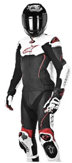Alpinestars Atem 2-Piece Race Suit -Moto Parts Store alpinestars atem2 piece race suit black white red 3