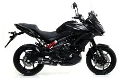 Arrow Exhaust Arrow Race-Tech Exhaust System Kawasaki Ninja 650 / Versys 650 / ER6n Black Aluminum/Carbon Fiber [Demo - Good] -Moto Parts Store arrow race tech exhaust system kawasaki ninja650 versys650 er6n 4