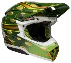 Bell Helmets Bell Moto-10 Spherical Mcgrath Replica Helmet -Moto Parts Store bell moto10 spherical mcgrath replica helmet gold green 2