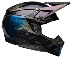 Bell Helmets Bell Moto-10 Spherical Mirage Helmet -Moto Parts Store bell moto10 spherical mirage helmet black iridescent blue 1