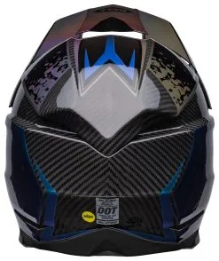 Bell Helmets Bell Moto-10 Spherical Mirage Helmet -Moto Parts Store bell moto10 spherical mirage helmet black iridescent blue 4