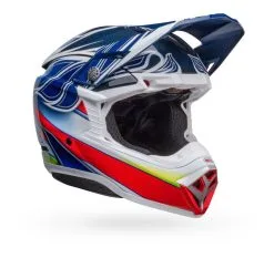 Bell Helmets Bell Moto-10 Spherical Tomac Replica Helmet -Moto Parts Store bell moto10 spherical tomac replica helmet blue white 7