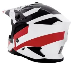 BILT Lux Sleek Race Helmet -Moto Parts Store bilt lux sleek race helmet white red black 4