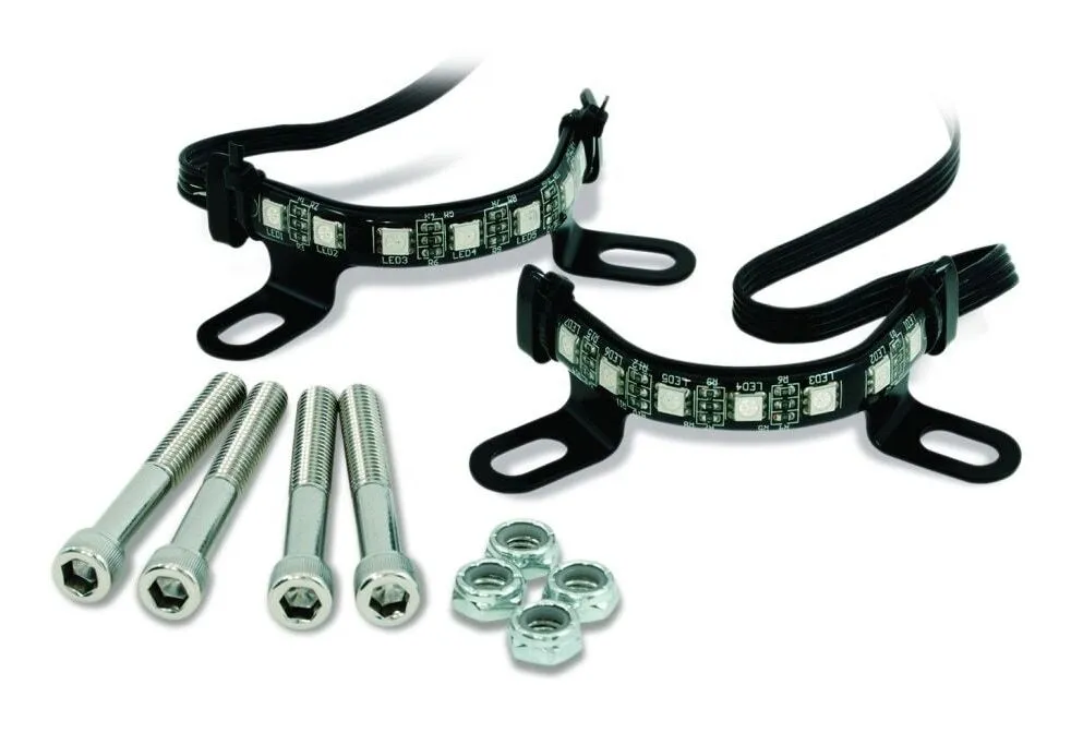 Ciro Shock & Awe Fork Mounted Illuminators For Harley Touring 2000-2023 - Image 4