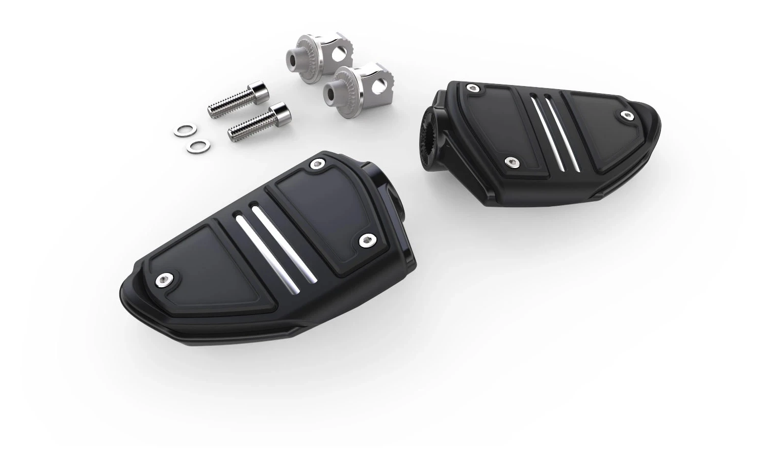 Ciro Twin Rail Passenger Footrests For Harley Softail 2018-2023 2 Ciro Twin Rail Passenger Footrests For Harley Softail 2018-2023 - Image 2