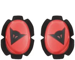 Dainese Pista Knee Sliders -Moto Parts Store dainese pista knee sliders fluo red black