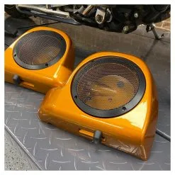 HogWorkz 6.5" Speaker Grills For Vented Lower Fairing For Harley Touring 2014-2023 -Moto Parts Store hog workz65 speaker grills for vented lower fairing 4