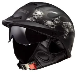 LS2 Helmets LS2 Rebellion Bones Helmet