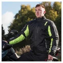Merlin Rainwear Jacket (SM Only) -Moto Parts Store merlin rainwear jacket black fluo yellow 3