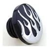 Milwaukee Twins Flame Vented Gas Cap For Harley 1996-2023