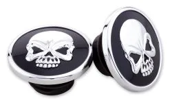 Milwaukee Twins Skull Gas Cap Set For Harley 1984-1996