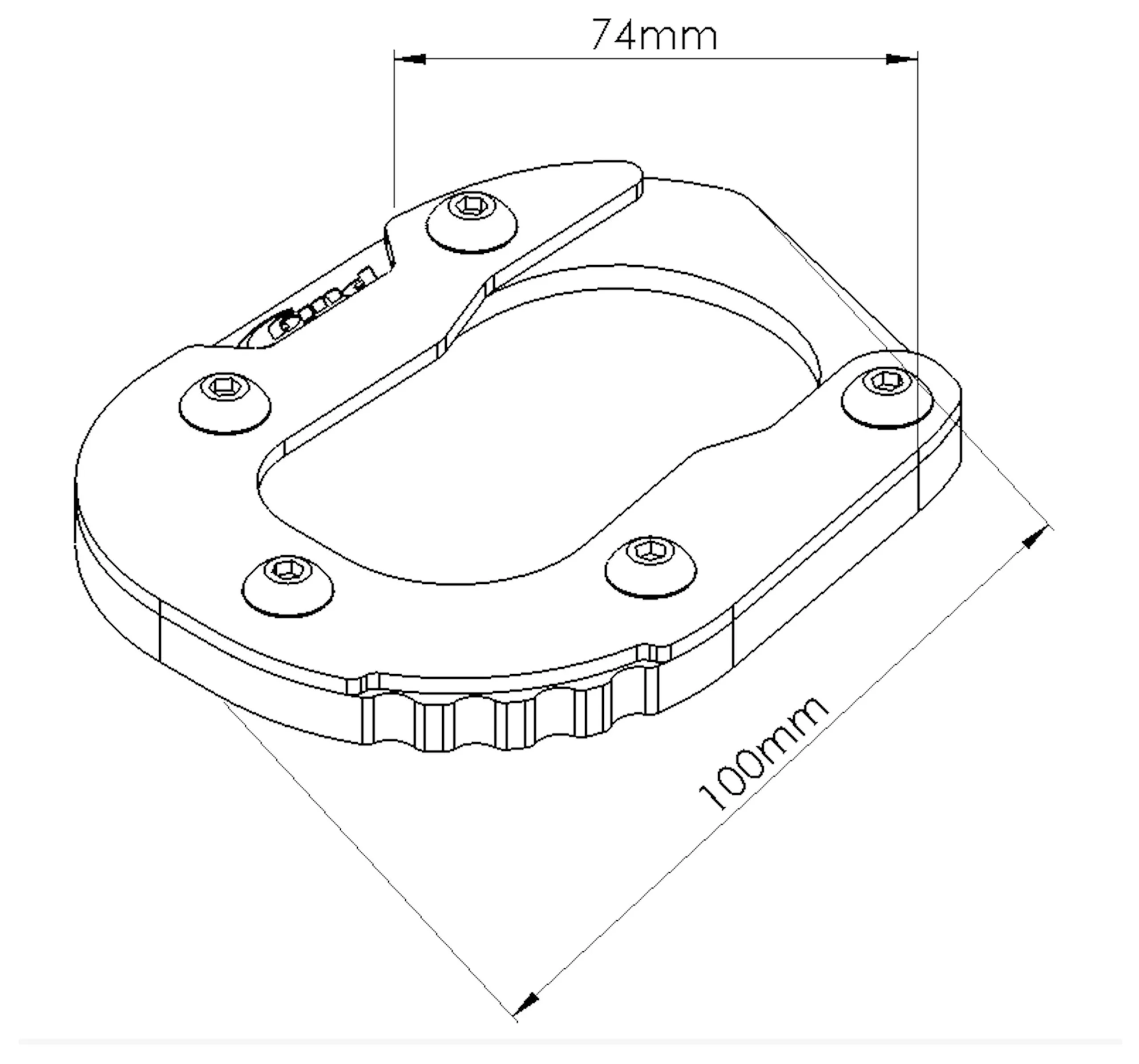 Puig Kickstand Extension BMW R1200GS Adventure/ R1250GS / Adventure 2014-2021 2 Puig Kickstand Extension BMW R1200GS Adventure/ R1250GS / Adventure 2014-2021 - Image 2