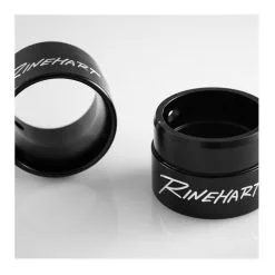 Rinehart Exhaust 2 1/4" Standard End Caps Pair / Black [Incomplete]