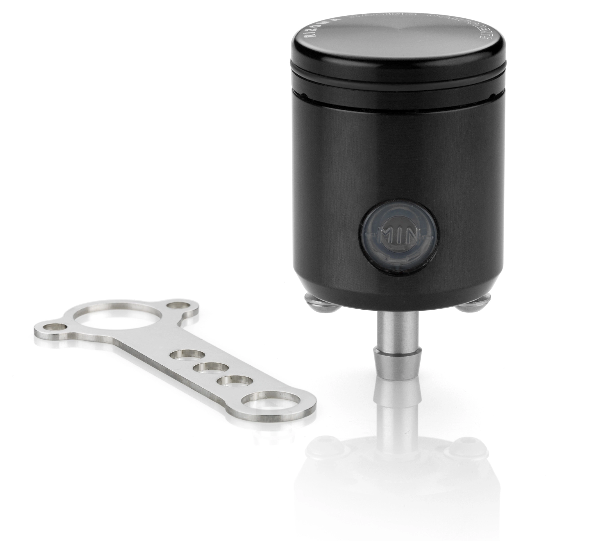 Rizoma Clutch Reservoir - Bottom Outlet DOT Brake Fluid / Black [Open Box]