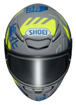 Shoei Helmets Shoei RF-1400 Accolade Helmet -Moto Parts Store shoei rf1400 accolade helmet grey blue yellow 2