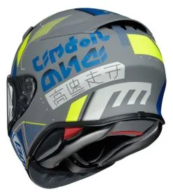 Shoei Helmets Shoei RF-1400 Accolade Helmet -Moto Parts Store shoei rf1400 accolade helmet grey blue yellow 3